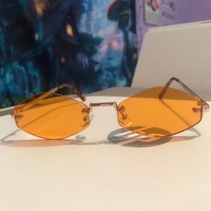 Orange oval sunglasses